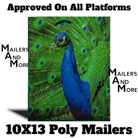50 10X13 Poly Mailers Royal Peacock PRICE IS FIRM - Picture 3 of 8